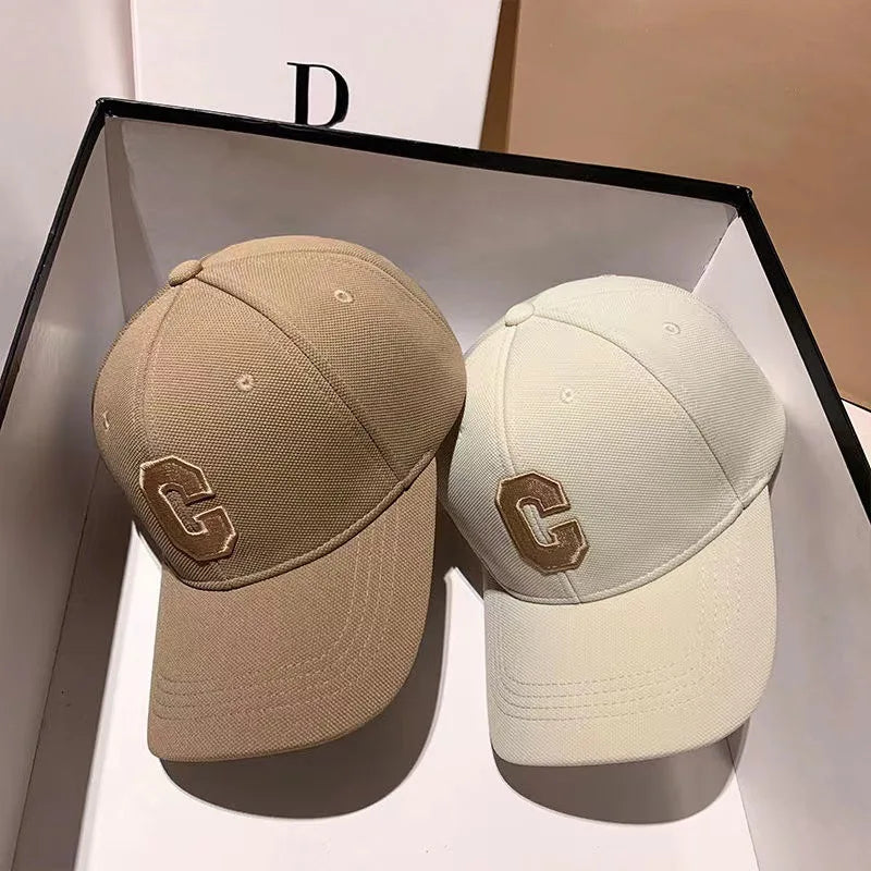 C Letter Embroidered Baseball Cap for Men and Women