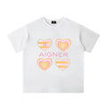 Girls' Cotton Summer T-Shirt with O-Neck Design