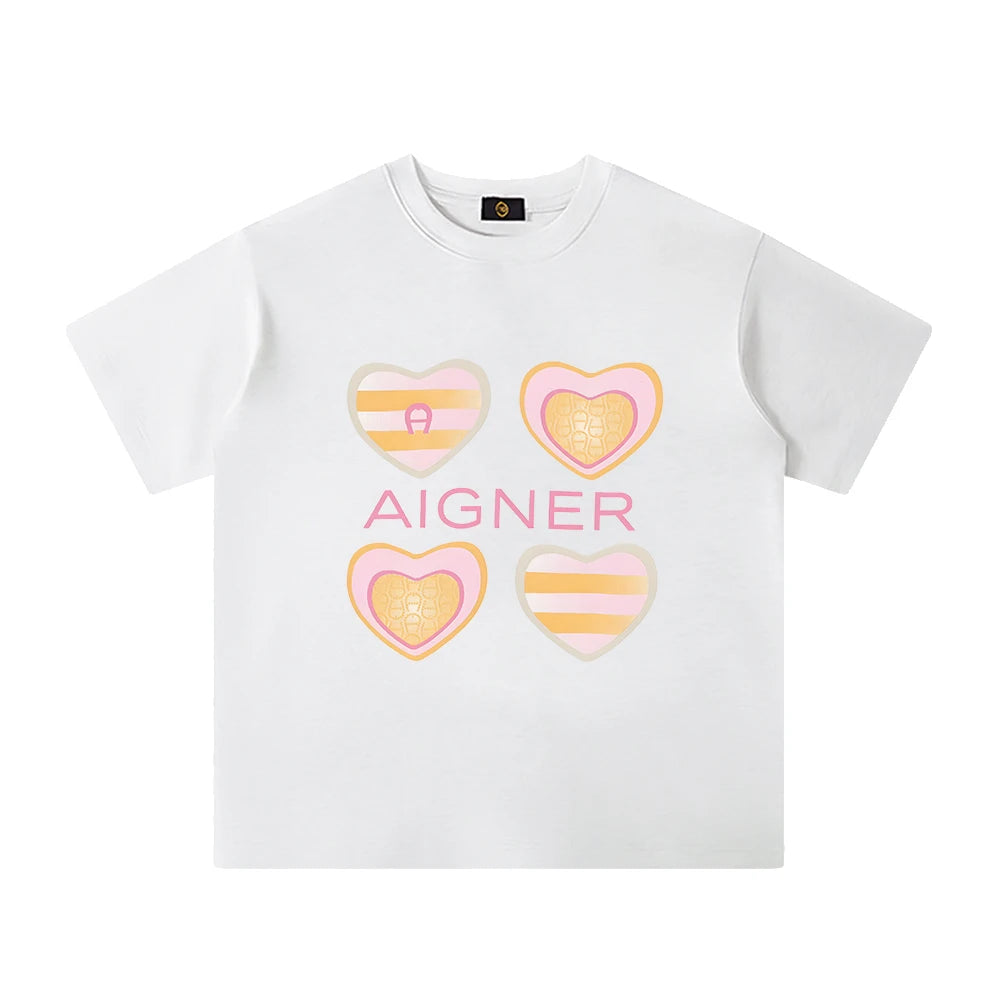 Girls' Cotton Summer T-Shirt with O-Neck Design