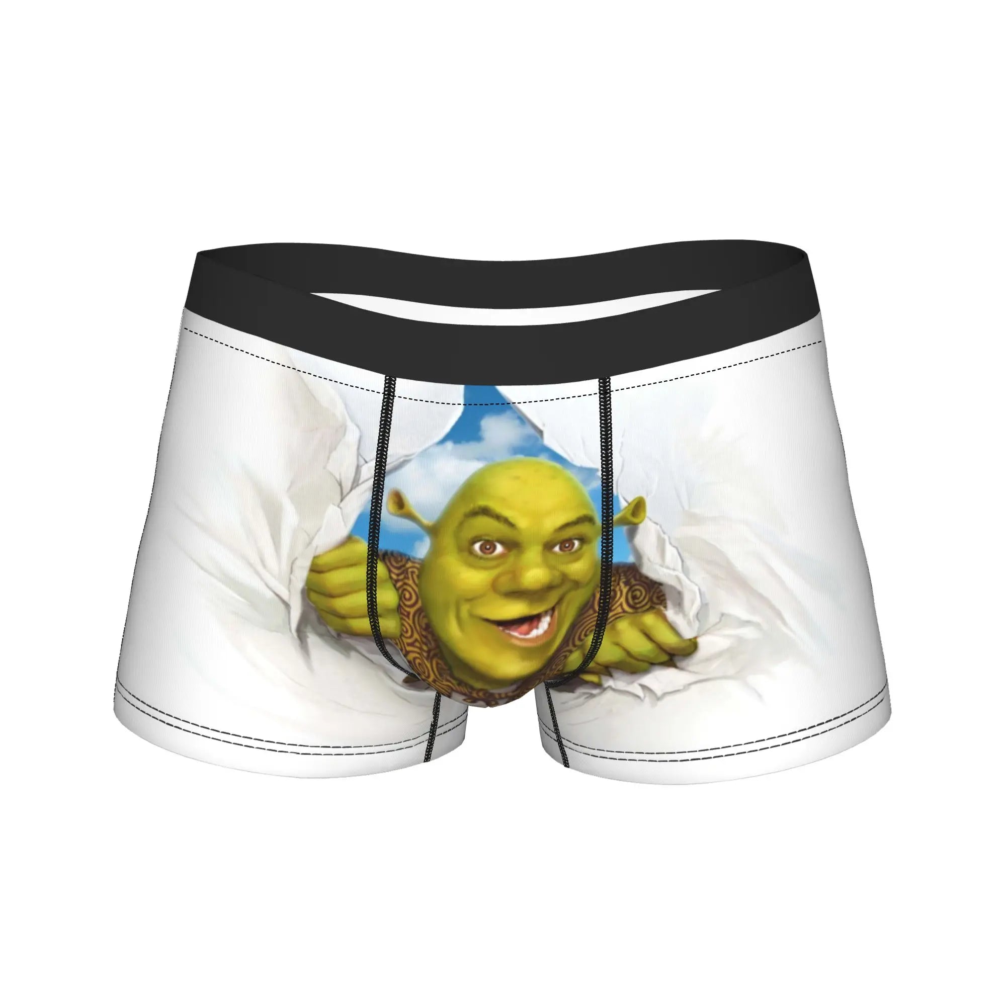 Humor Boxer Shorts for Men Cartoon Breathable Polyester M-XXL