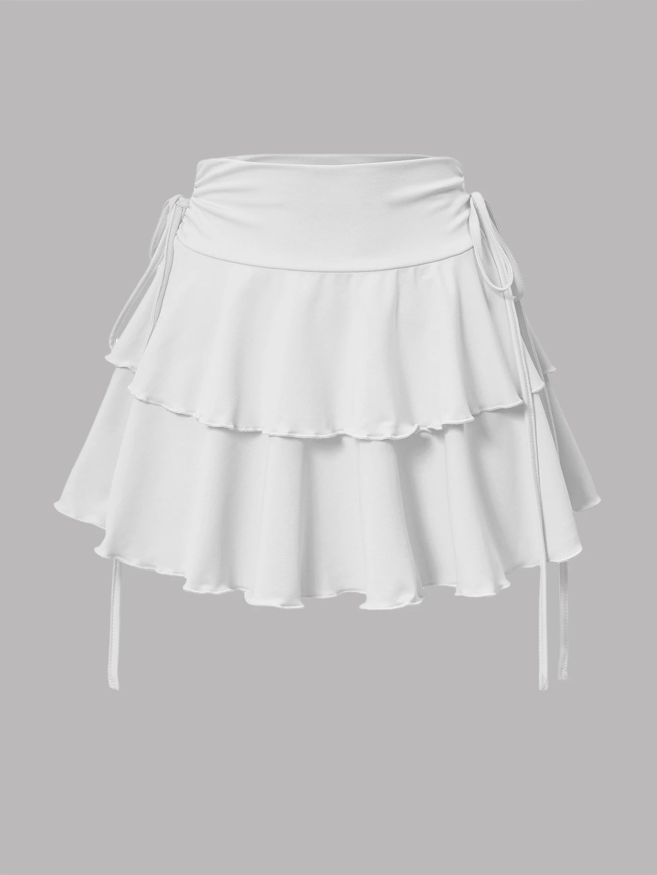 High Waist Slim Fit Elastic Waist Skirt for Women in Solid Color