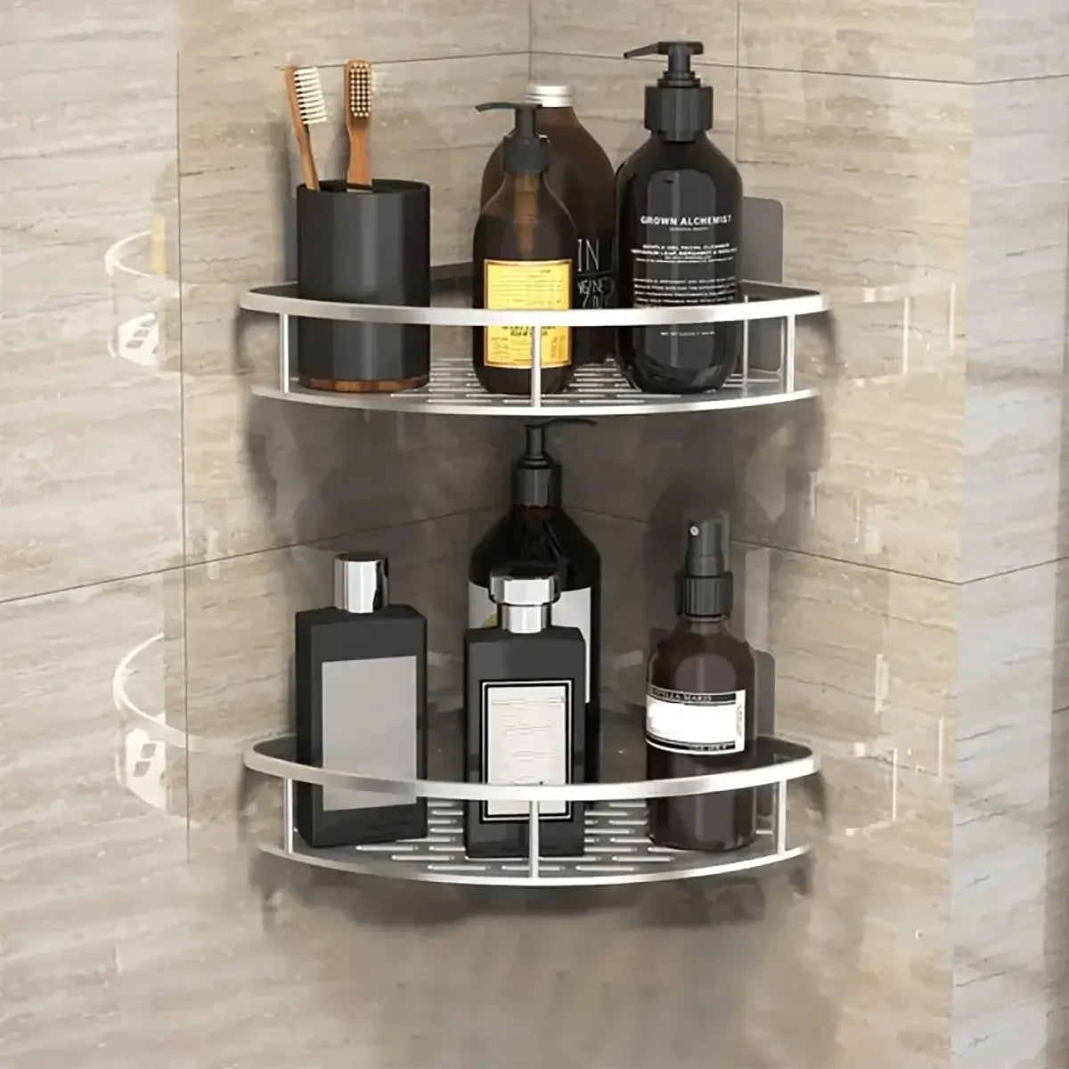 Wall Mount Corner Shelf Organizer for Bathroom Accessories