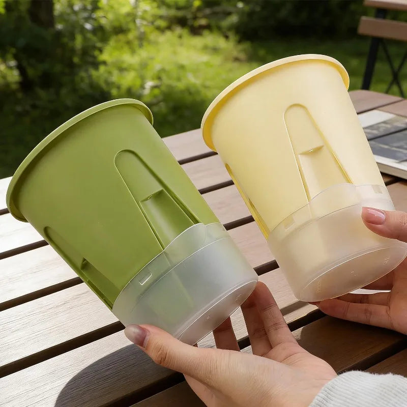 Self Watering Plastic Planter Pot Tray for Outdoor Plants