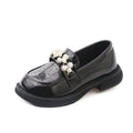 Black Leather Princess Shoes for Girls 2-18 Years Old