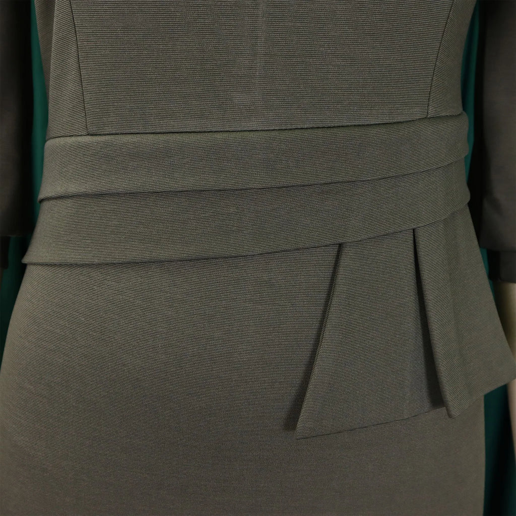 Elegant Sheath Office Dress for Women in Polyester