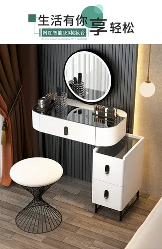 Modern Wooden Makeup Dressing Table for Girls Storage