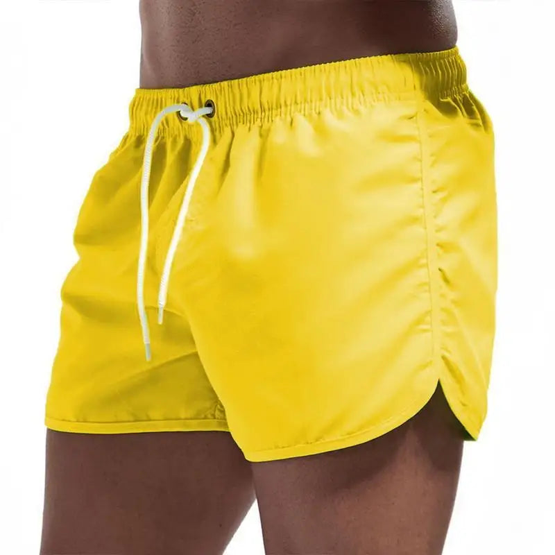 Men's Polyester Swim Trunks for Beach Wear in Solid Colors