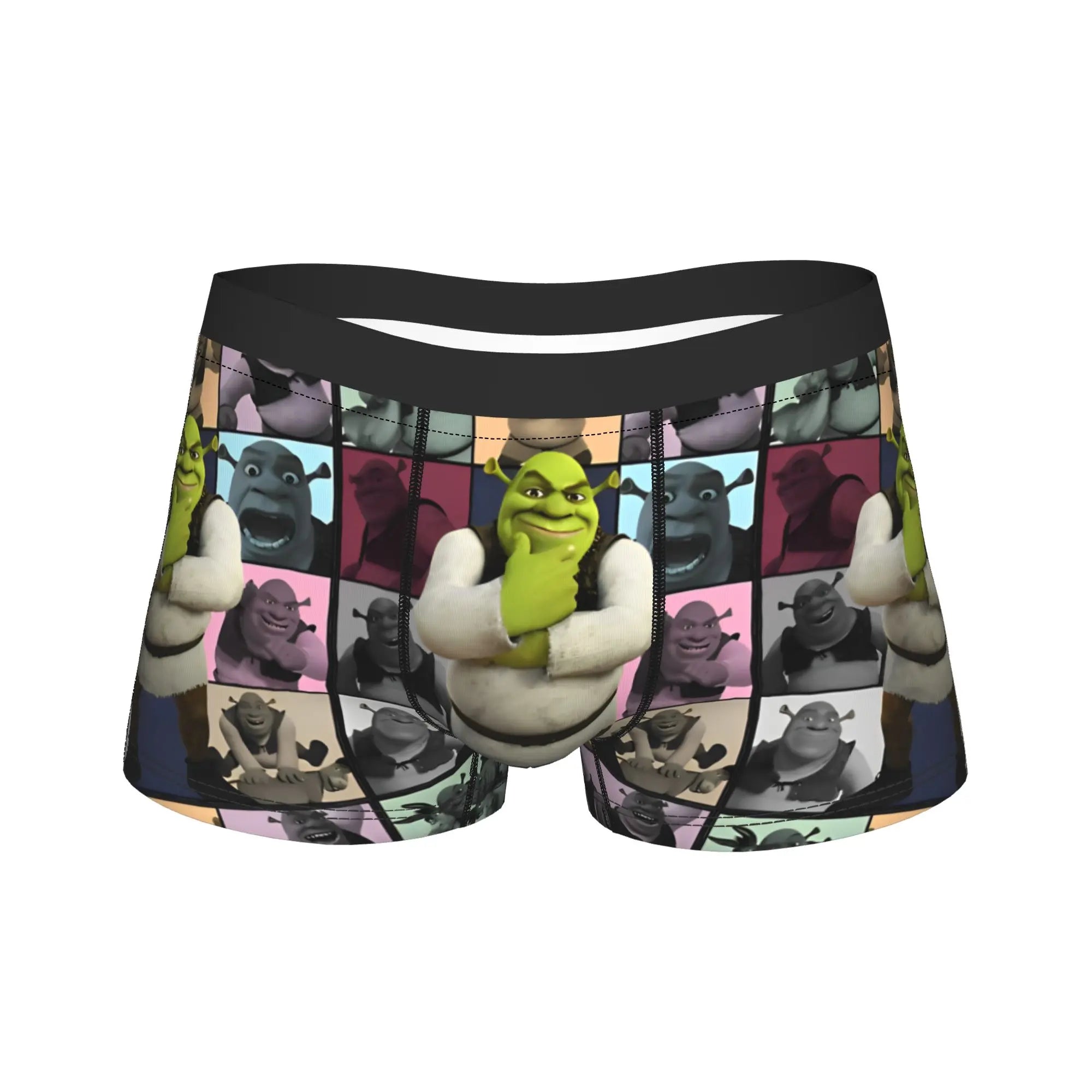 Humor Boxer Shorts for Men Cartoon Breathable Polyester M-XXL