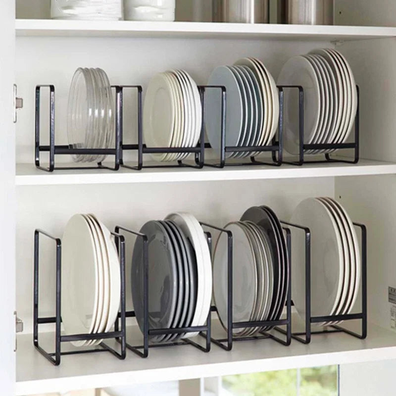Metal Dish Storage Rack for Kitchen Countertop Organization