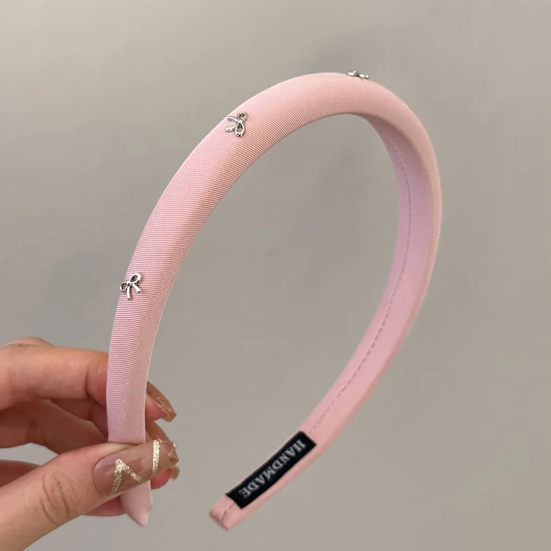 Korean Bow Headband for Women - Cute Cotton Hair Accessory