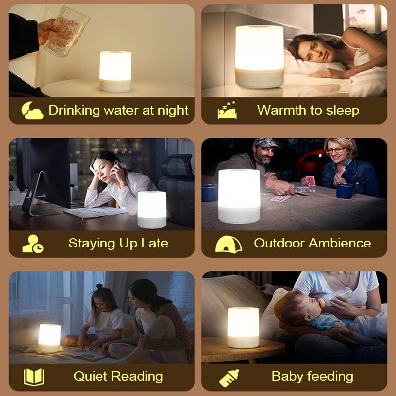 Dimmable ABS Bedside LED Night Light for Reading