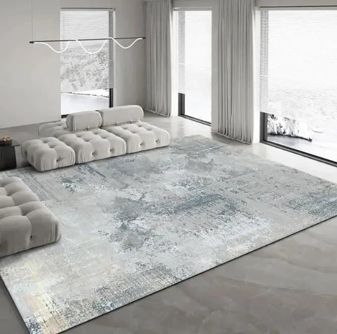 Large Gray Soft Lounge Rug for Modern Living Room and Bedroom