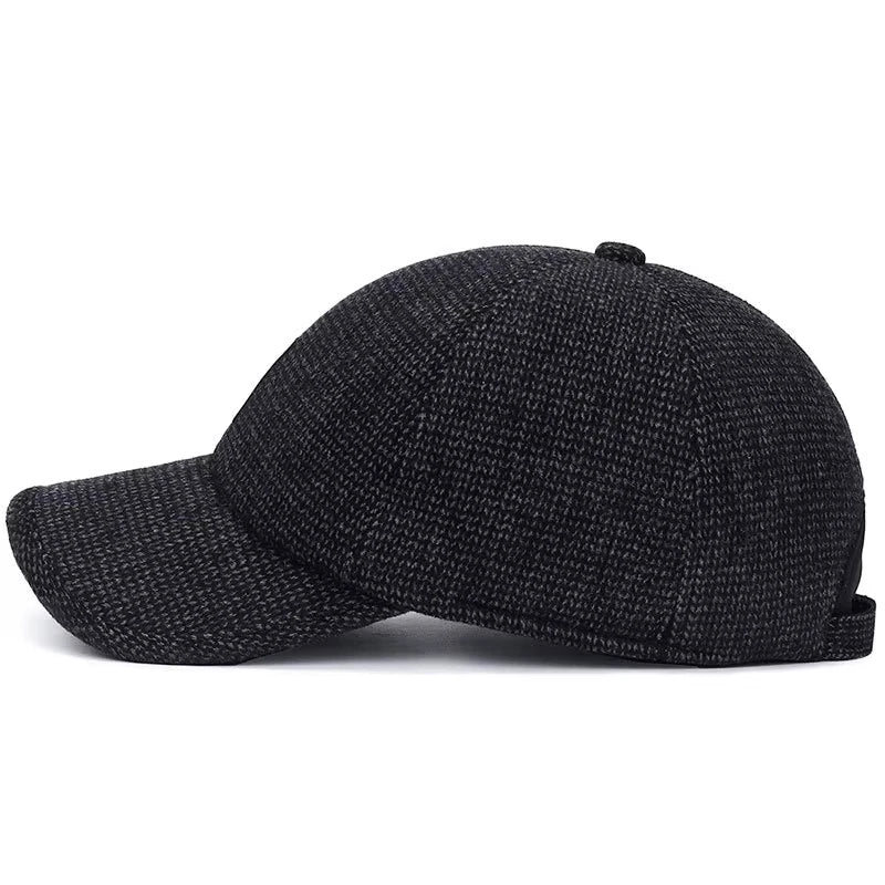 Men's Warm Baseball Cap with Earmuffs for Cold Weather