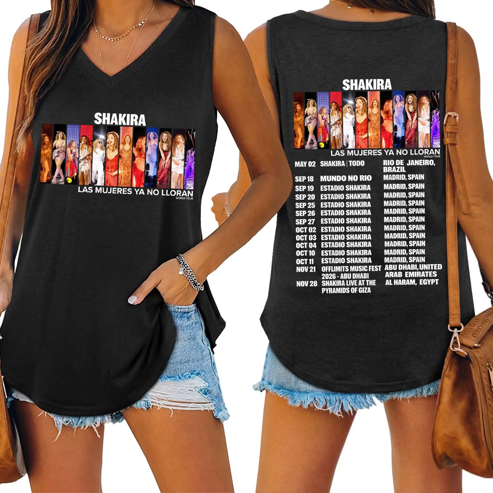 Shakira World Tour 2026 Cotton Tank Top for Men