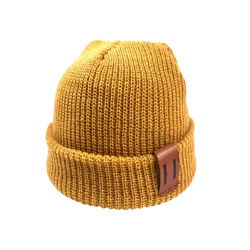 Acrylic Knit Baby Beanie Cap for Unisex 1-4 Years