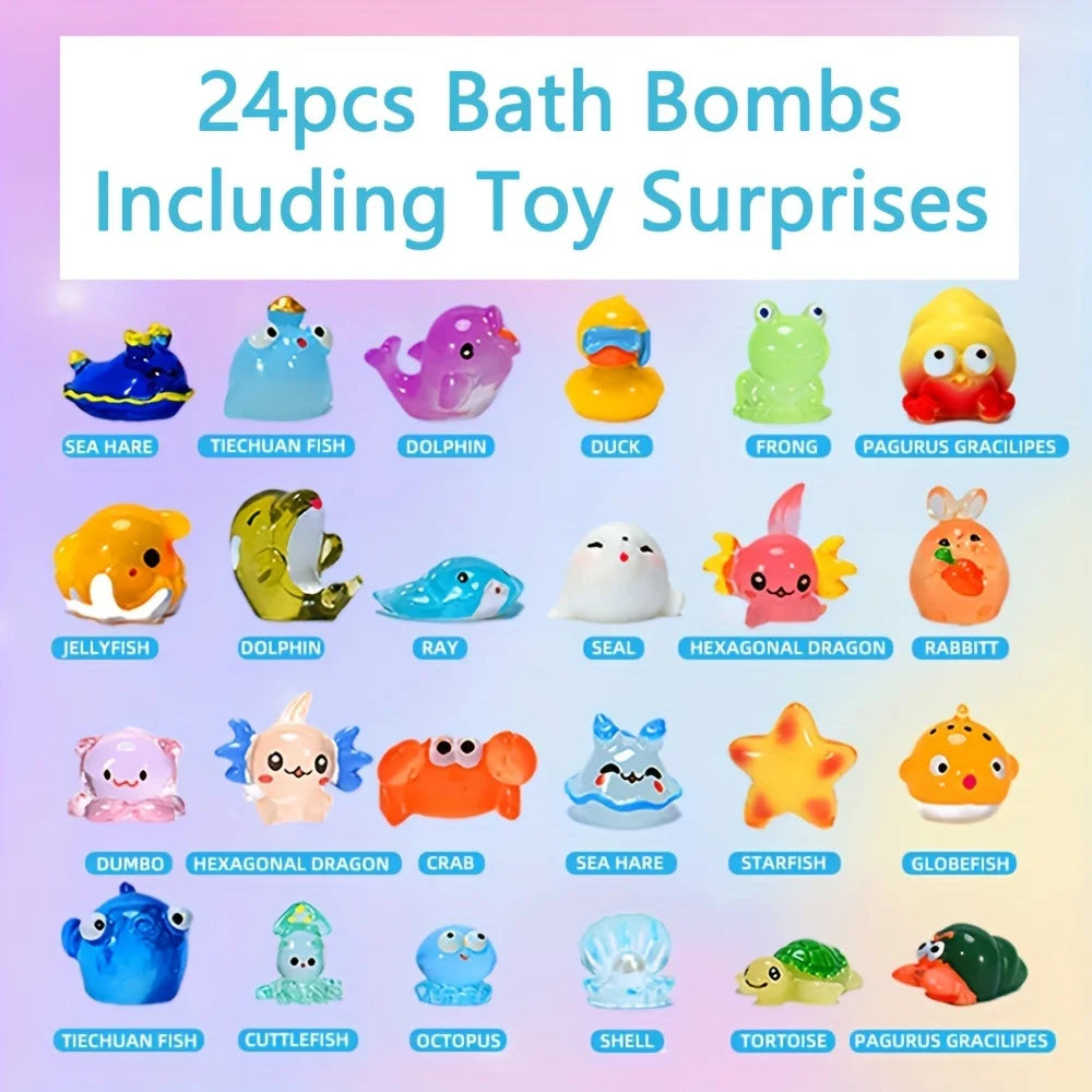 Vremou Kids Bath Bombs Gift Set with Surprise Inside