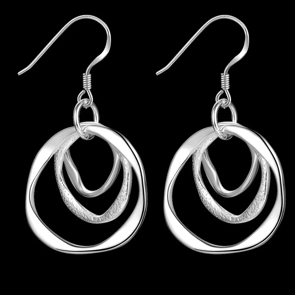 Elegant 925 Sterling Silver Stud Earrings for Women