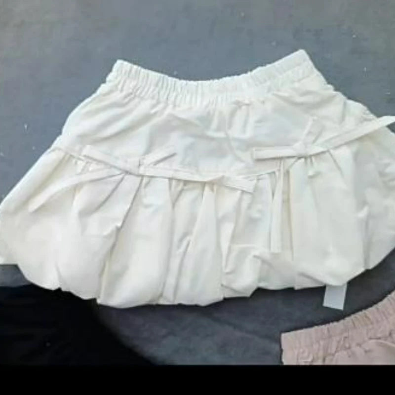 Korean Style Girls Mini Skirt with Ruffles for Summer