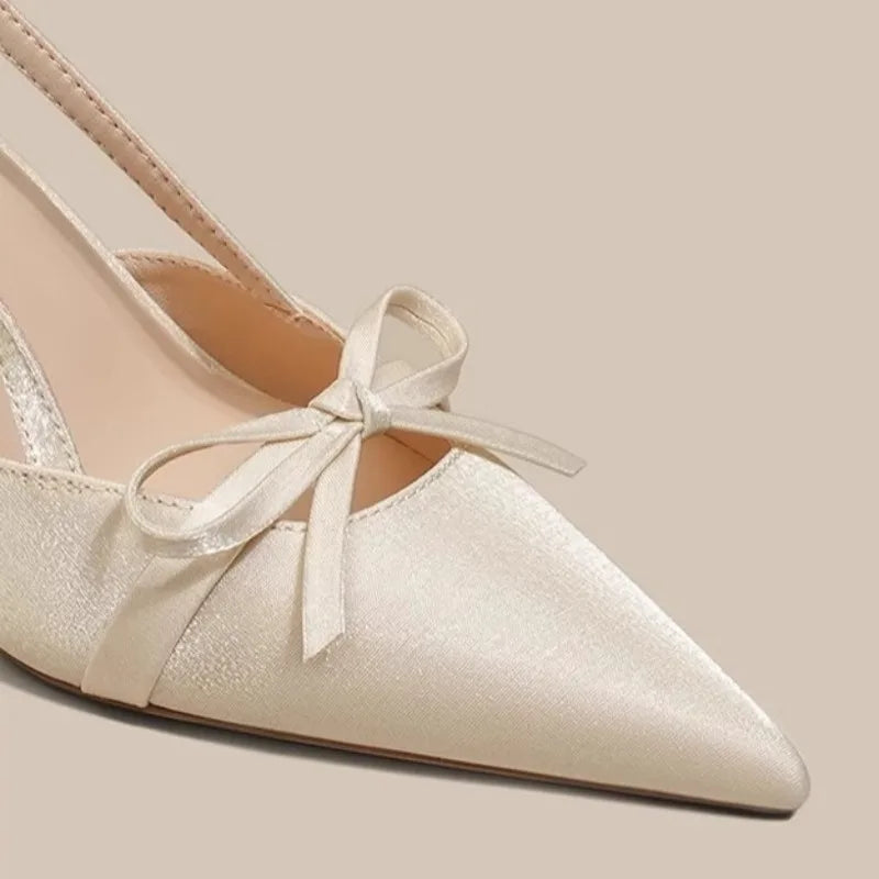 New Women's Shoes Exquisite Pointed Tip High Heeled Sandals for Woman Elegant French Casual Shoe Designer Shoes Sandalias Mujer
