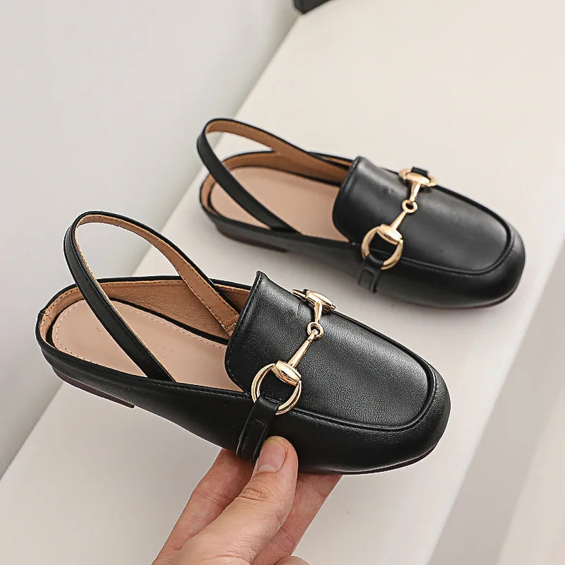 Casual Slip-On Girls Shoes with Breathable PU Material