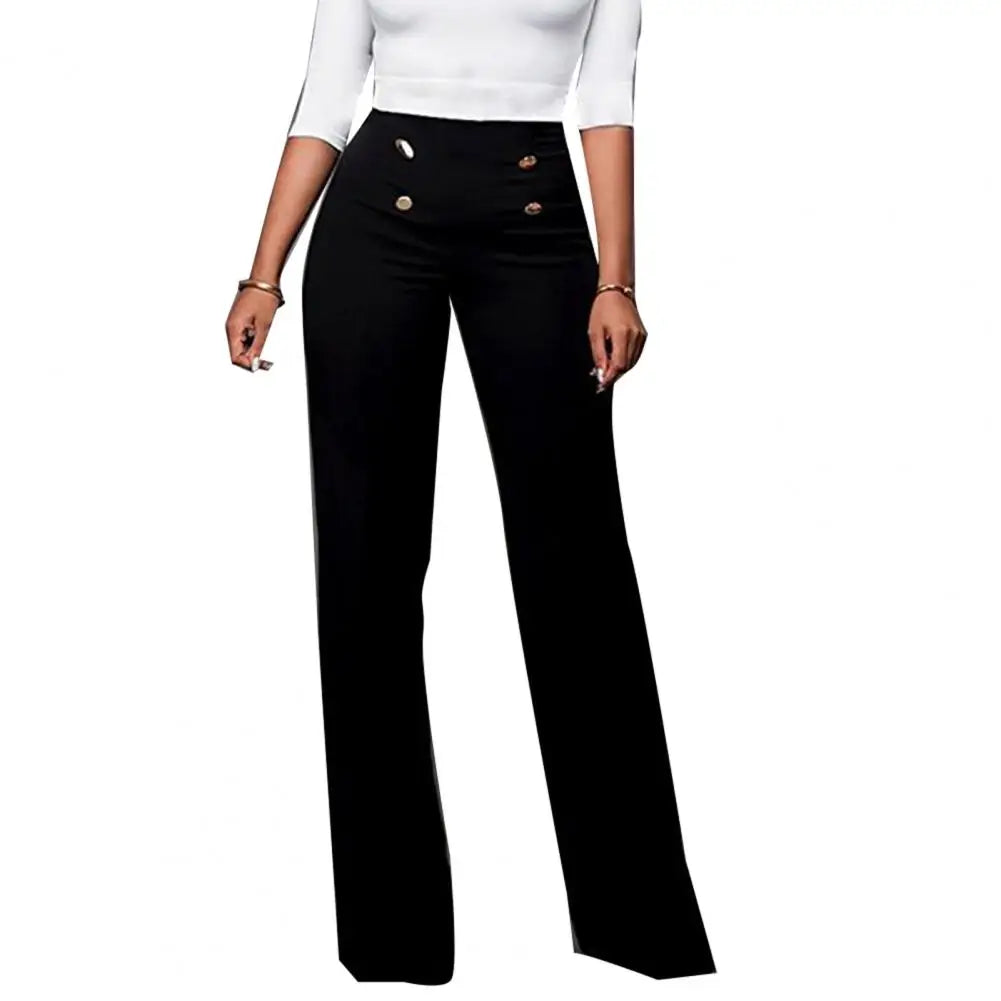 Women High Waist Wide Leg Pants for Casual Autumn Wear