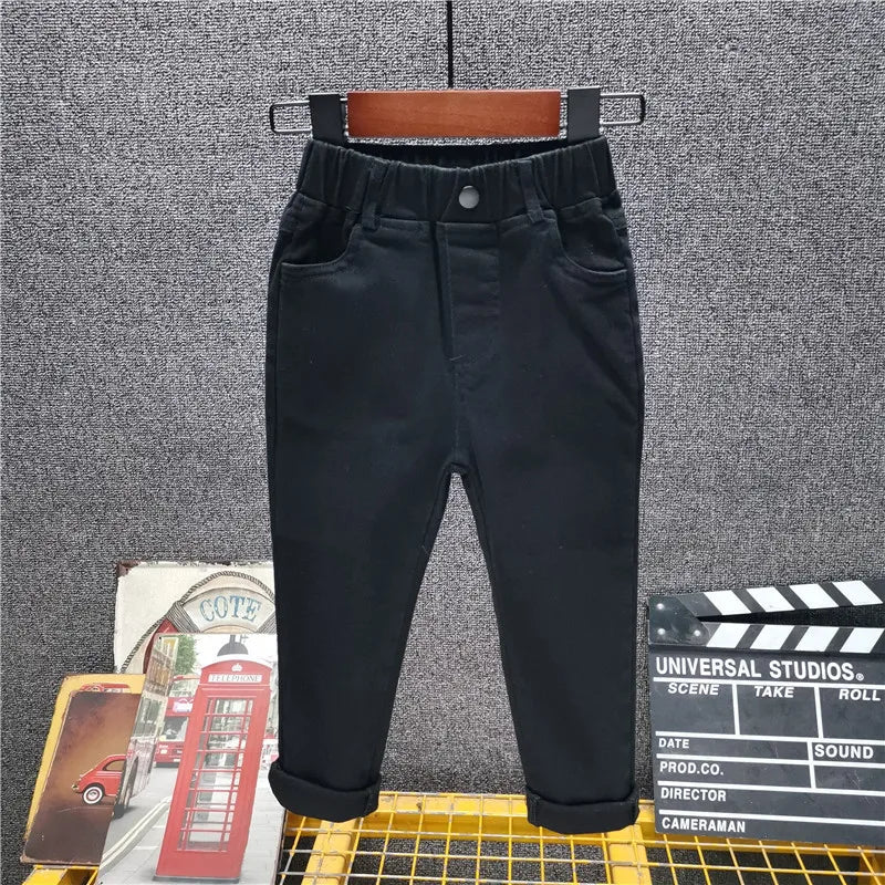 Boys and Girls Casual Pants in Solid Color for Ages 2-8