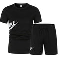 Men's Breathable Polyester Summer T-Shirt and Shorts Set