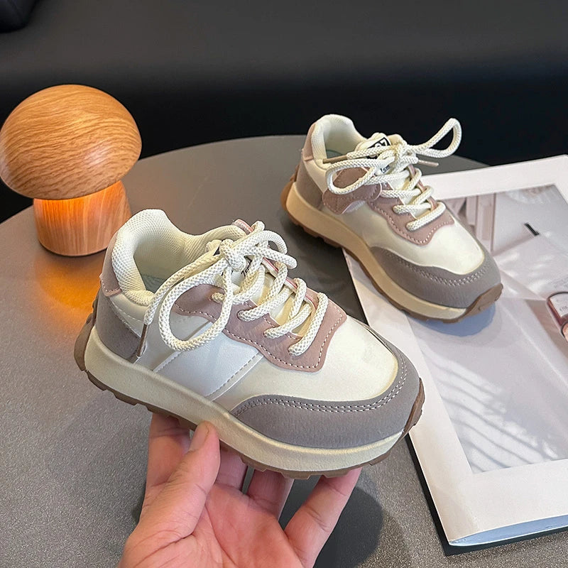 Soft Microfiber Casual Sneakers for Kids 4-6 Years