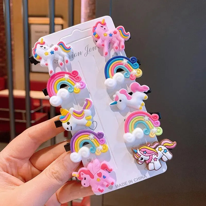 Multicolor Cartoon Unicorn Hair Clips for Kids Fashion Barrettes