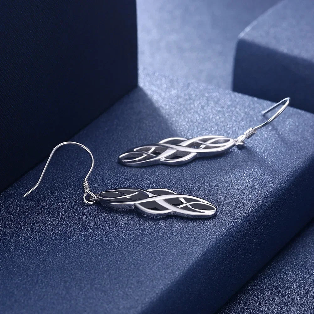 Elegant 925 Sterling Silver Drop Earrings for Women