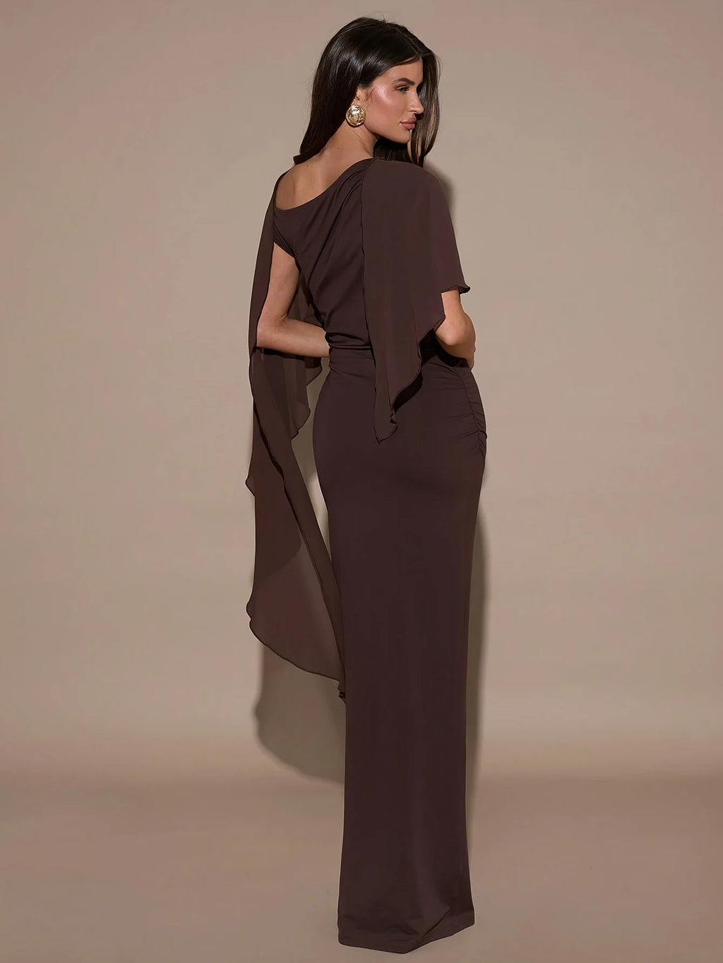 Elegant Ankle-Length Dress for Women in Polyester Blend