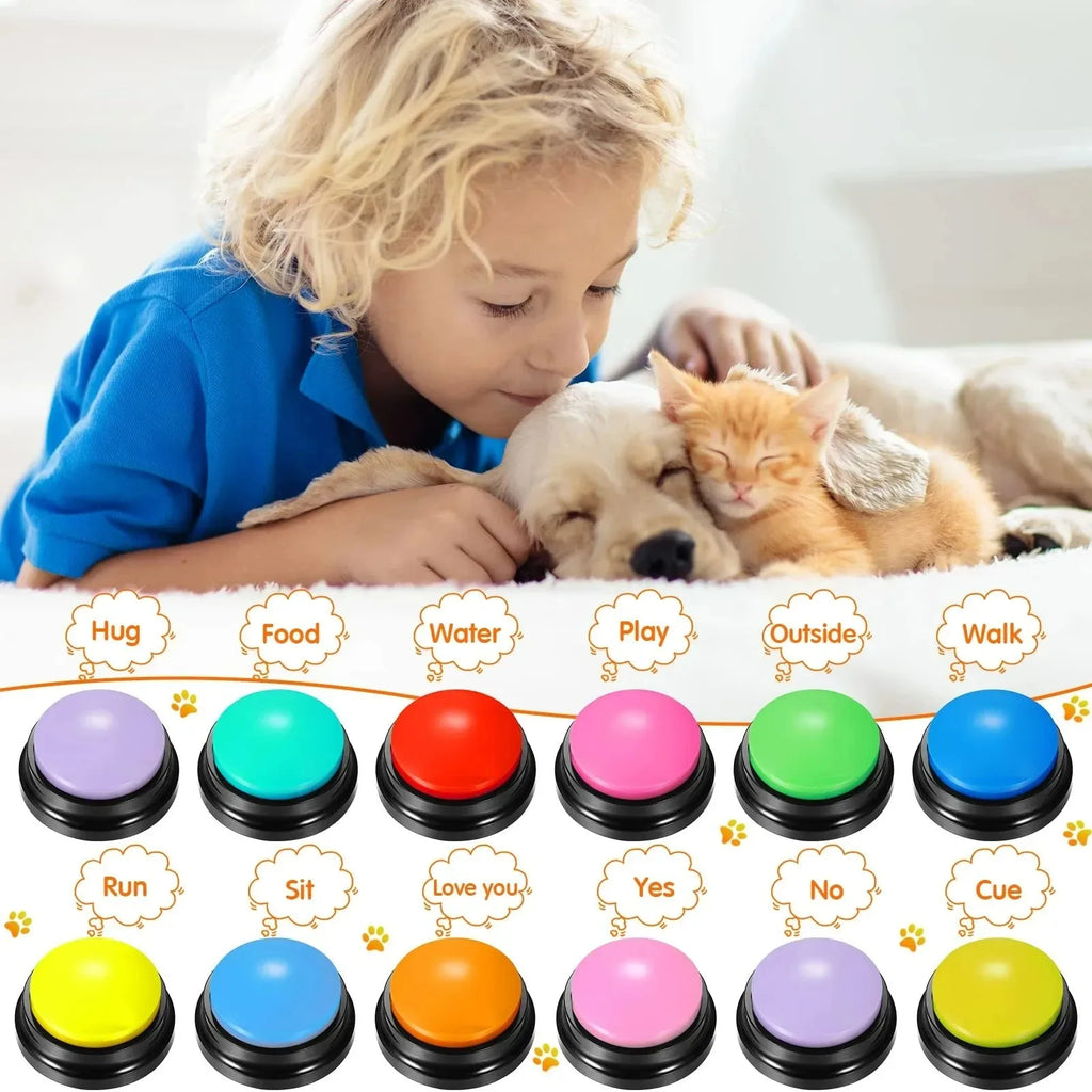 Dog Communication Buttons for Pet Training with 30 Second Playback