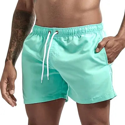 Men's Quick Dry Board Shorts with Pockets for Summer Beach