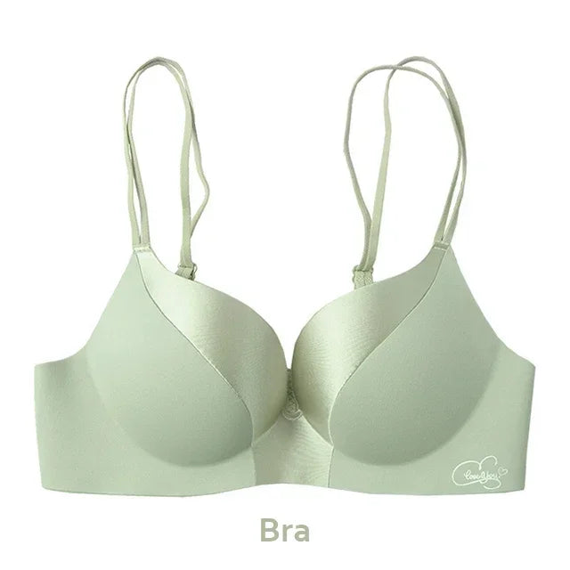 Comfortable Seamless Push Up Bra Set for Women 2024
