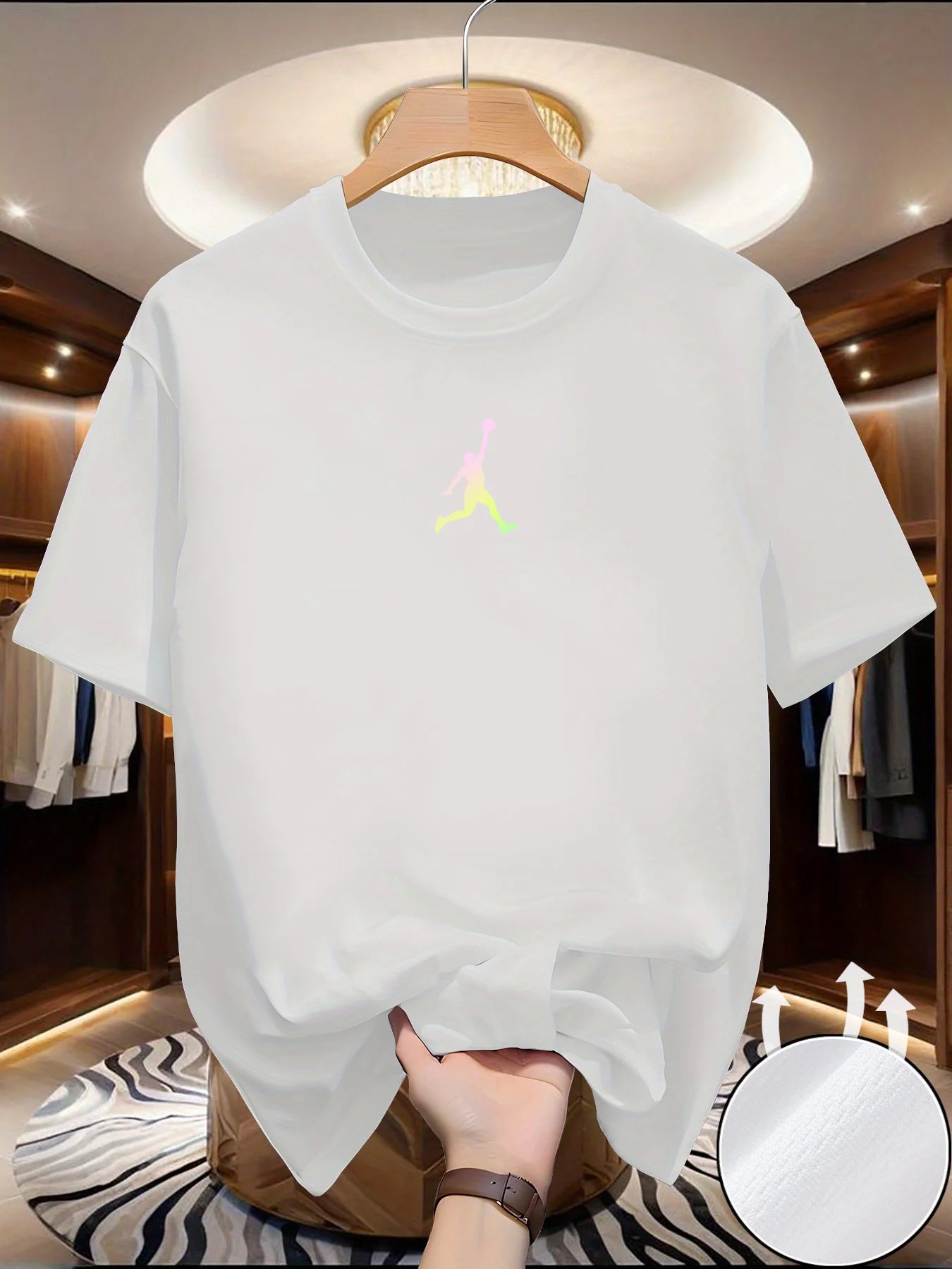Trendy brand short-sleeved T-shirts for men and women, popular summer style, versatile, slim-fitting printed round neck tops
