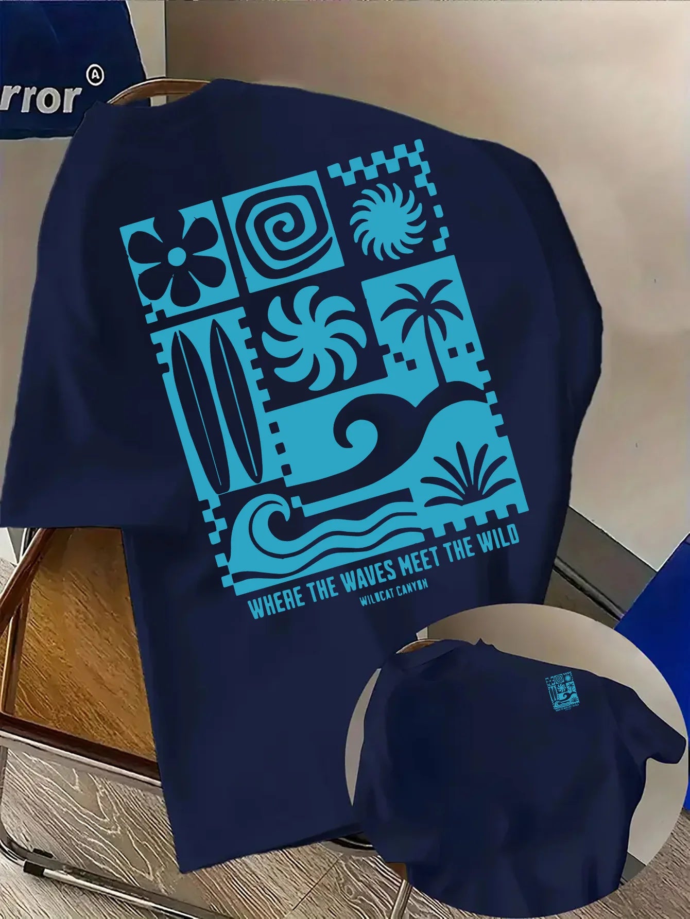 Men's Beach Style Printed T-Shirt in 100% Cotton