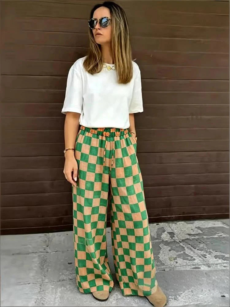 High-Rise Loose Casual Pants for Women by SNOW PINNACLE