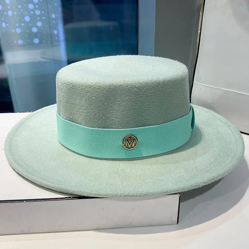 Elegant Women's Fedora Hat with Ribbon for Spring and Autumn
