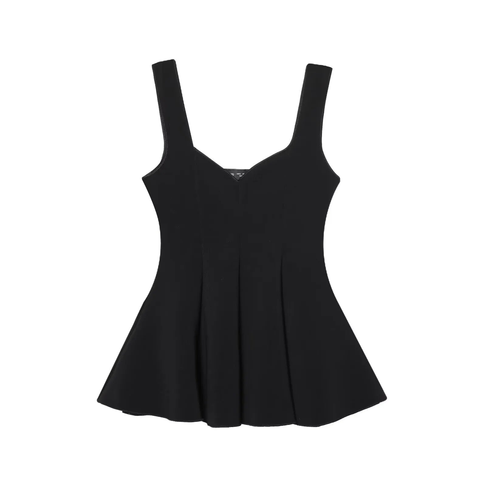 Stylish Sleeveless Top and High Waist Flare Trousers Set