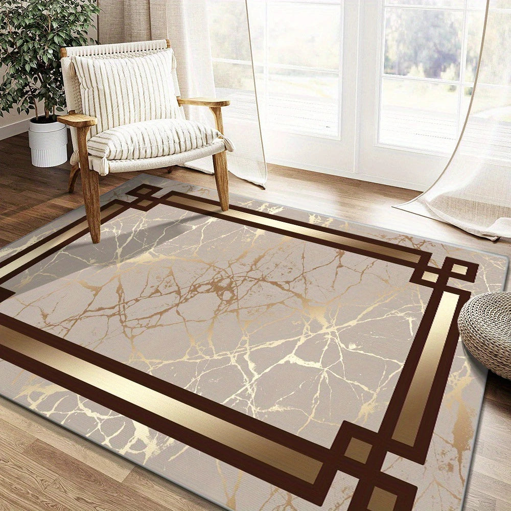 Durable Non Slip Living Room Carpet Soft Polyester Rug