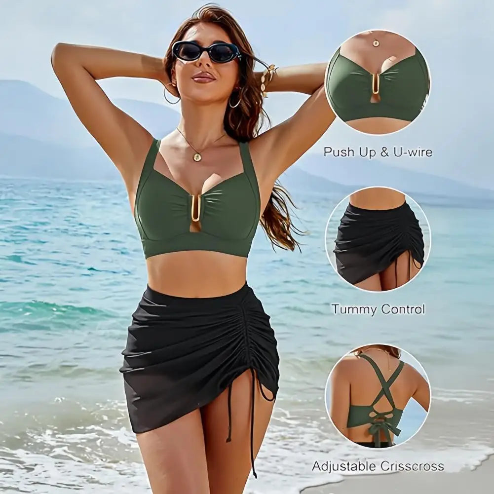 Floral U-wire Push-up Bikini Set for Women by MALEY LifeStyle