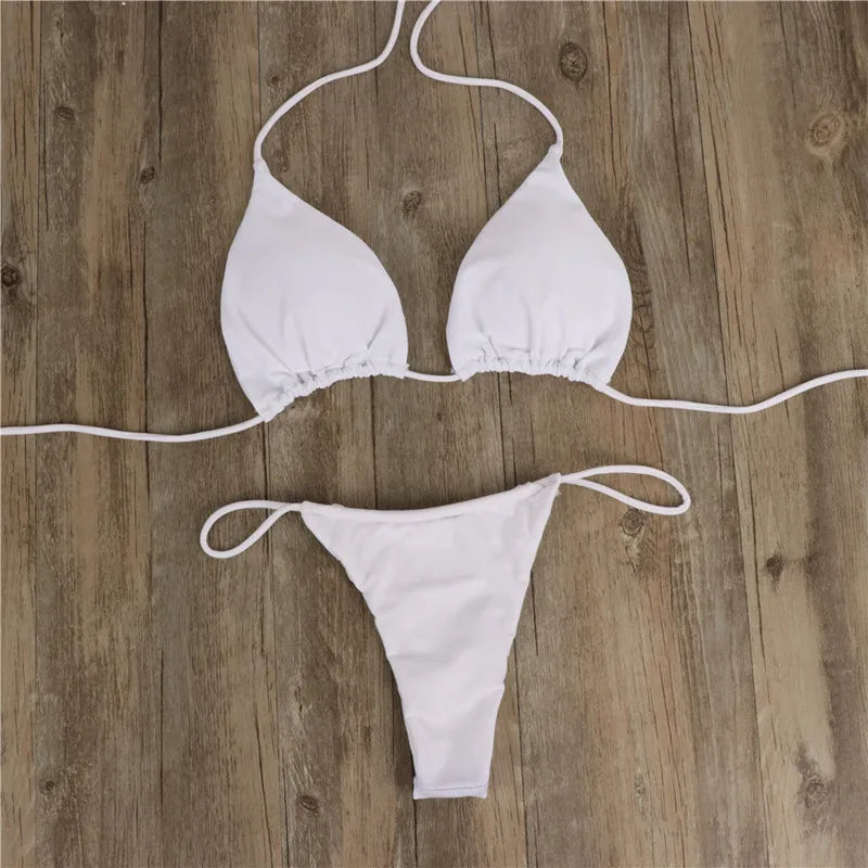 Women's Bandage Style Polyester Bikini Swimsuit
