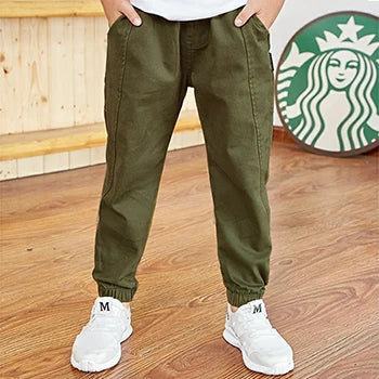 Boys Casual Cargo Pants Cotton Blend for Ages 7 to 13