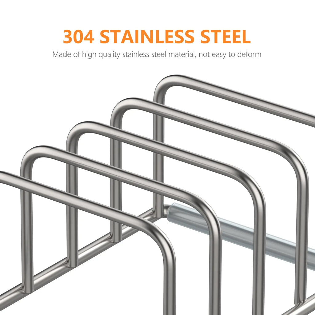 Stainless Steel Kitchen Cabinet Organizer with 5 Slots
