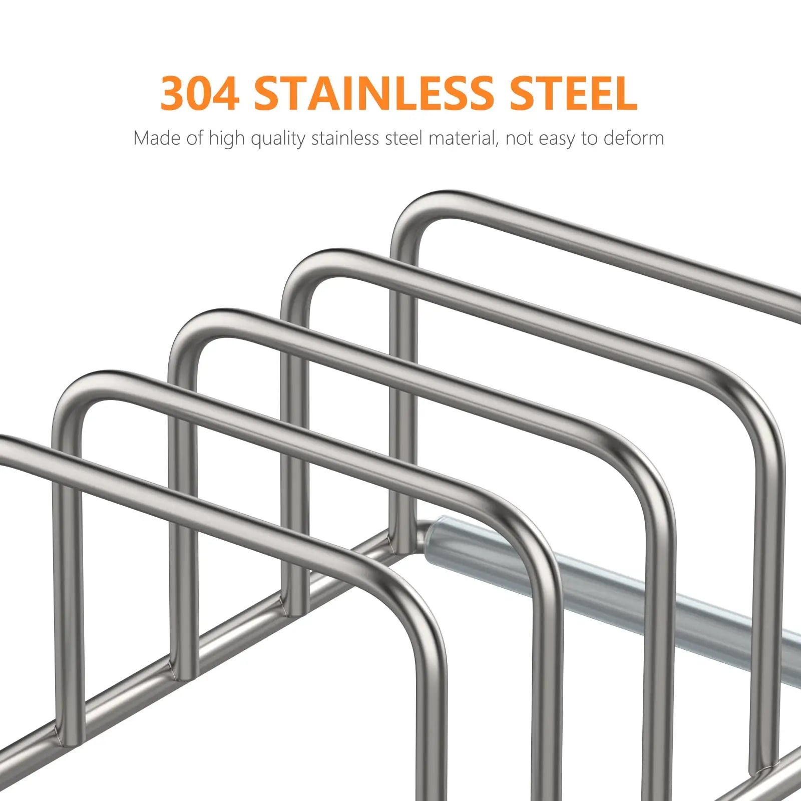 Stainless Steel Kitchen Cabinet Organizer with 5 Slots