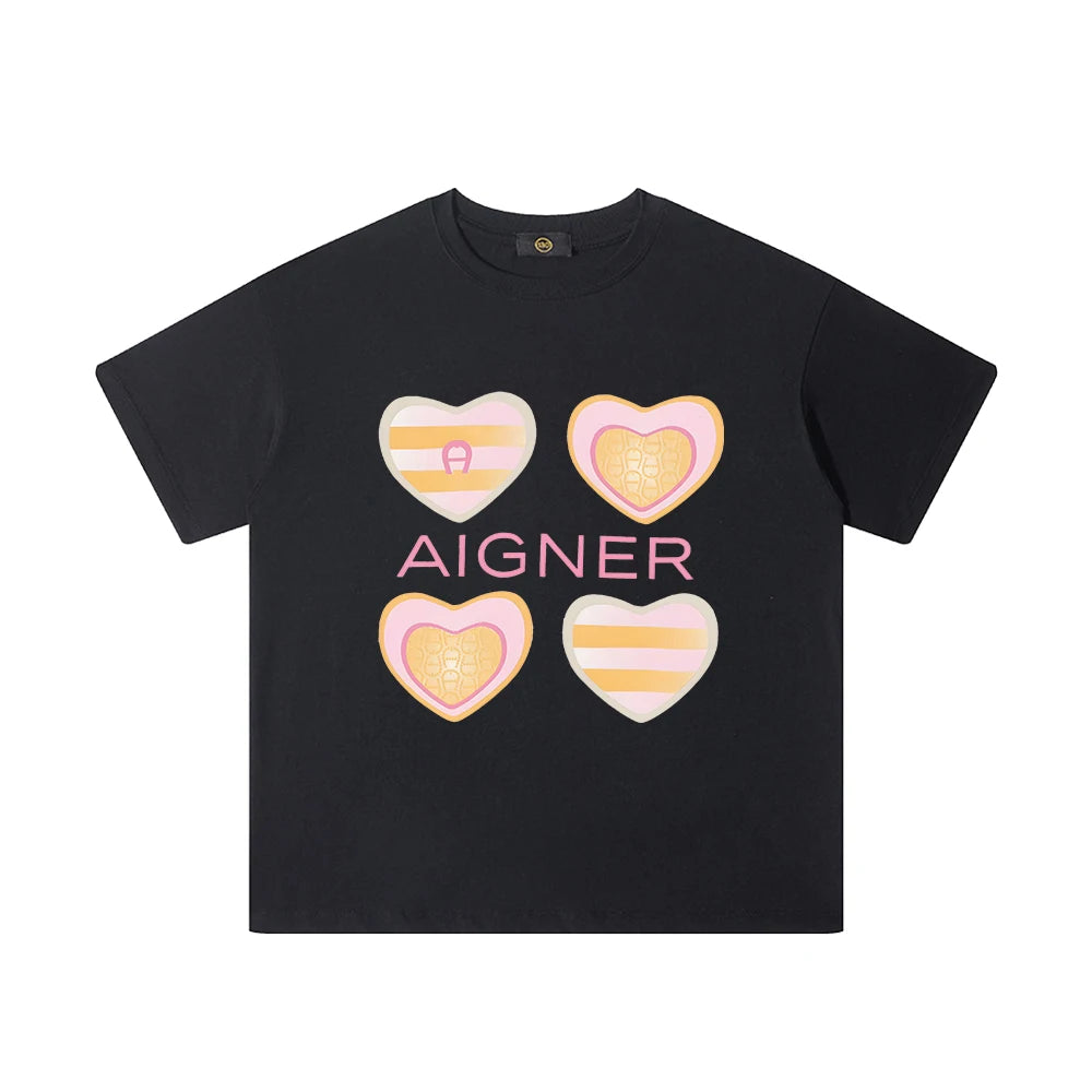 Girls' Cotton Summer T-Shirt with O-Neck Design