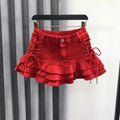 Girls Denim Ruffle Edge Skirt for Spring Summer 2026
