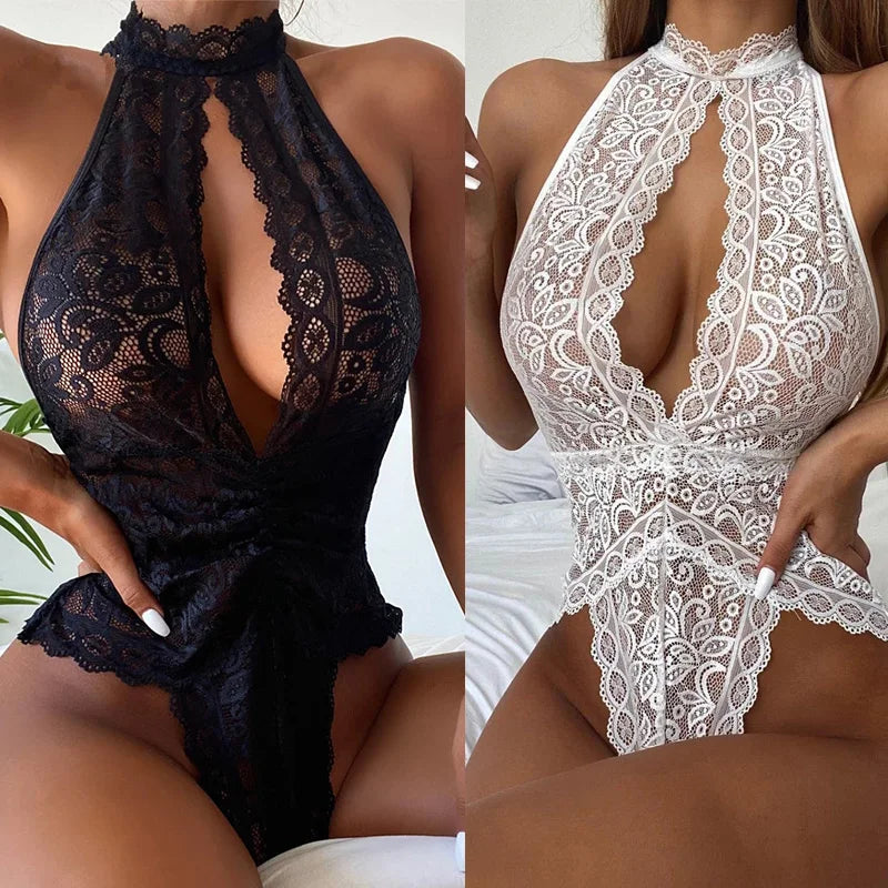 Nershae Women's Lace Babydoll Body Suit for Erotic Wear
