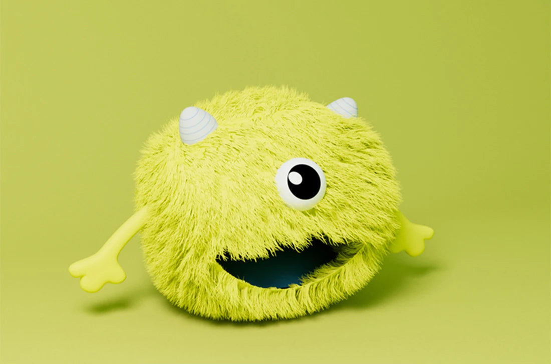 Cozy Plush Pet Cave with Cartoon Monster Design for Pets
