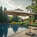 Customized Aluminum Outdoor Sun Umbrella for Garden and Patio